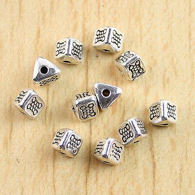 70pcs Tibetan silver triangle dot spacer beads h0738