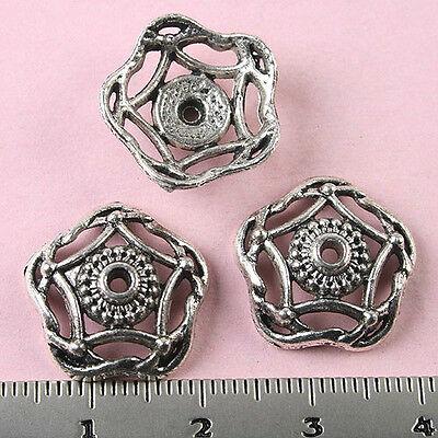 15pcs Tibetan silver crafted star charm findings h1410