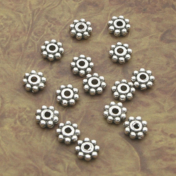 100pcs Tibetan Silve Daisy Spacer bead Findings X0005