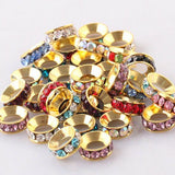 PICK !Multi-styles Crystals European Big Hole Spacer Beads DIY making bracelet