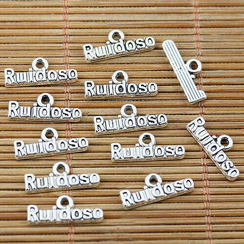 34pcs Tibetan silver ruidoso charms EF1622