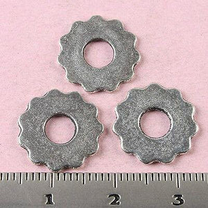 30Pcs Tibetan silver flat circle charms Findings h1670