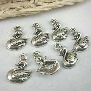 20pcs antiqued silver goose charms pendants G357