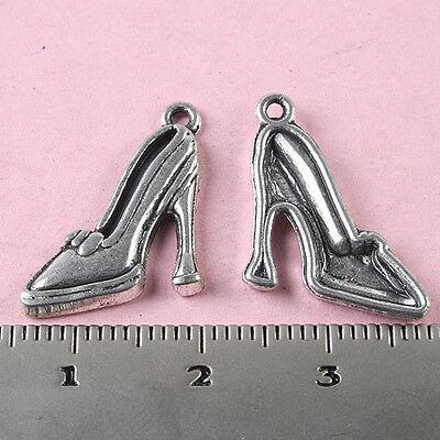 Tibetan Silver high-heel shoe Findings 30 pcs H0034