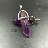 Natural Gemstone Hexagonal Point Reiki Chakra Healing Pendant For Necklace
