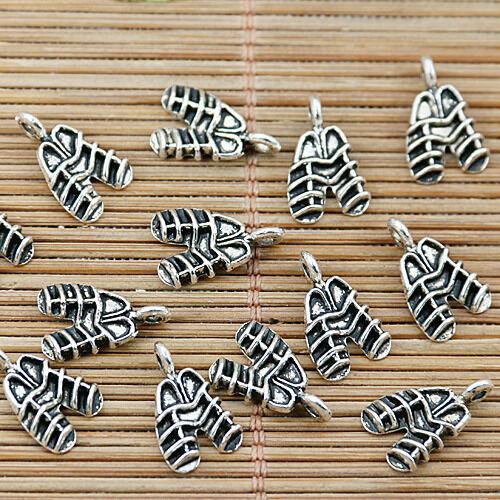 40pcs tibetan silver tone sandal design charms EF1912