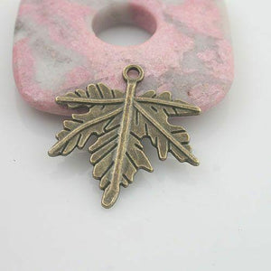 10pcs antiqued bronze color leaf design pendant charm G1818