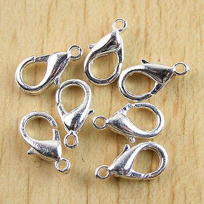 30pcs 14mm silver-tone Lobster Parrot Clasps h0690