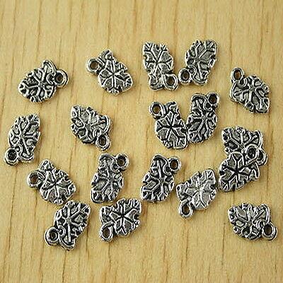 70pcs Tibetan silver color leaf charms h2540