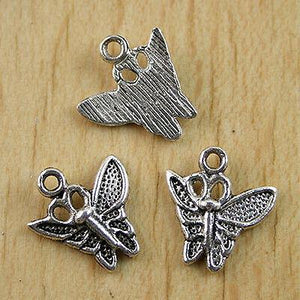 20pcs Tibetan silver crafted butterfly charms h0343