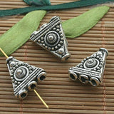 10pcs 16x14mm  dark silver tone 3-1 connectors h3299