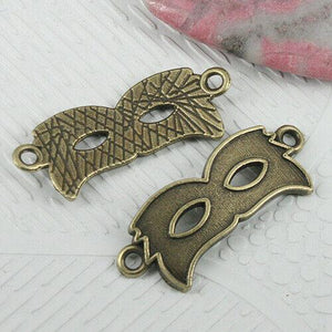 8pcs antiqued bronze color curved mask design connector EF0616