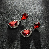 Fashion Jewelry Stud Earring crystal Diamond water drop Shaped Earring