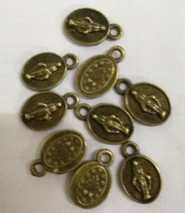 30pcs antiqued bronze color religious portrait design charms H0058