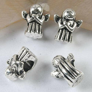 8pcs dark silver tone angel spacer beads h3738