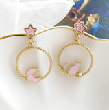 Fashion Jewelry Stud Earring Moon Cat Circle Earring Loop Earring