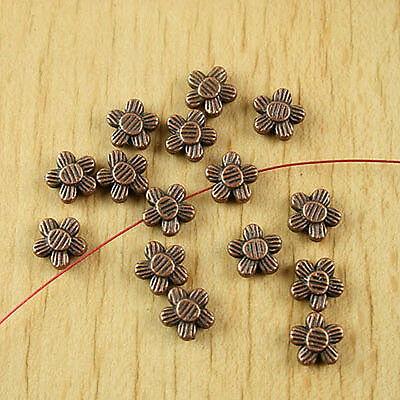 60pcs copper-tone plum flower spacer beads H1897