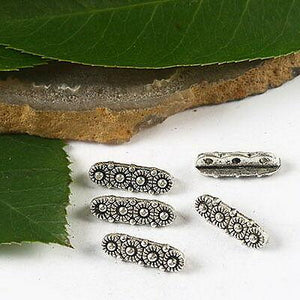 40pc Tibetan silver daisy flower bar spacer beads h2461