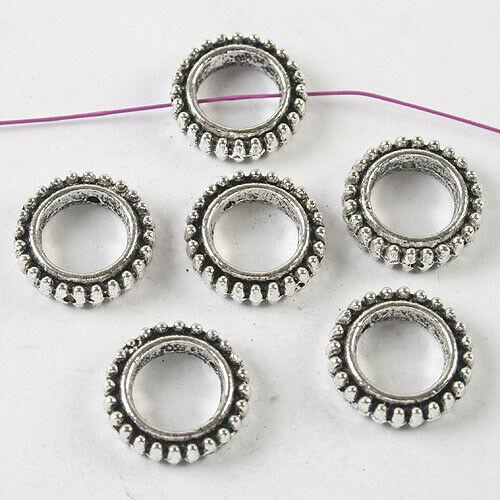 15pcs dark silver tone 12.8mm frame spacer beads h3701