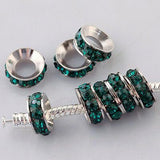 PICK !Multi-styles Crystals European Big Hole Spacer Beads DIY making bracelet