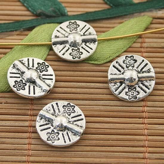 20pcs 13mm dark silver tone  spacer beads h3145