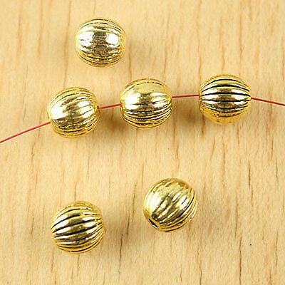 10pcs dark gold-tone Round Spacer beads h1333