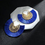 Fashion Bohemian Earrings Hook Tassel Fringe Boho Dangle Earrings Jewelry 1 Pair