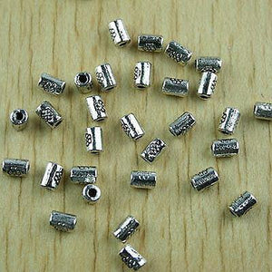 200pcs Tibetan silver columniform spacer beads h1559