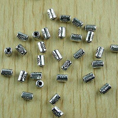 200pcs Tibetan silver columniform spacer beads h1559