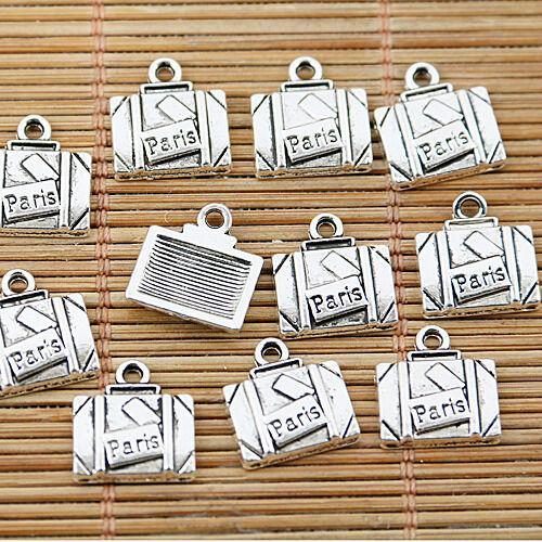 18pcs tibetan silver tone Paris lettering charms EF1590