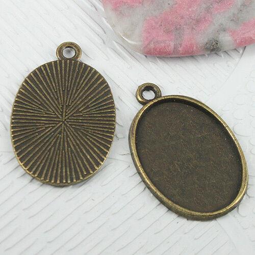 6pcs antiqued bronze color  18x25mm cabochon settings EF0711