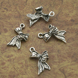 10pcs Tibetan Silver bowknot charm pendants X0128