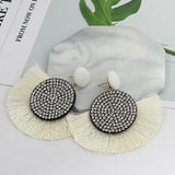 Fashion Bohemian Earrings Hook Tassel Fringe Boho Dangle Earrings Jewelry 1 Pair