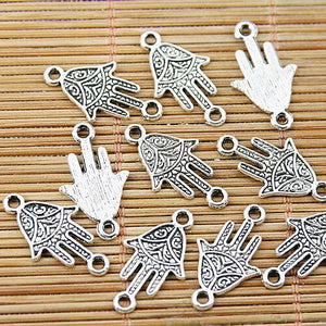28pcs tibetan silver tone hand connector EF1549