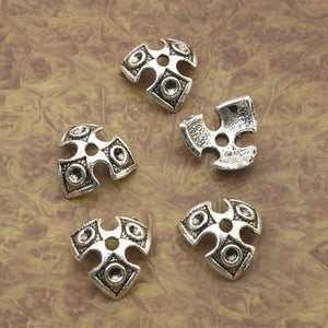 20pcs Tibetan silver flower bead cap findings X0132