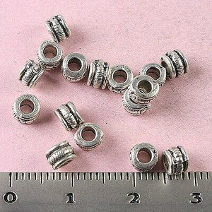 100pcs Tibetan silver columninform spacer beads h1680