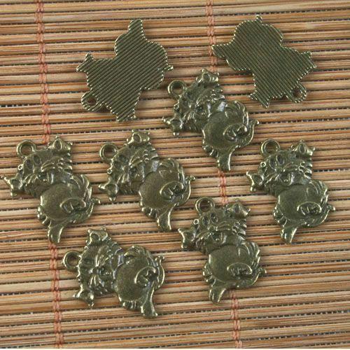20pcs antiqued bronze cute cat design pendant G1617