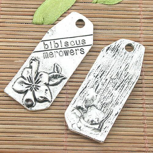 3pcs tibetan silver color flower patterned pendant  H0865