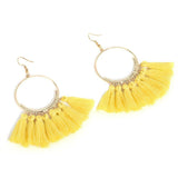 Fashion Bohemian Earrings Hook Tassel Fringe Boho Dangle Earrings Jewelry 1 Pair