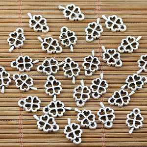 100pcs Tibetan silver lucky leaf charms EF1662