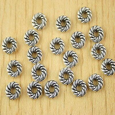 40pcs Tibetan silver spiral spacer beads h2648