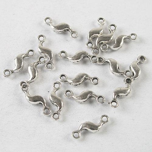 100pcs dark silver tone Wave connector h3745