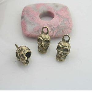 8pcs antiqued bronze color skull design pendant charm G1902