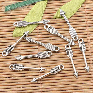 180pcs tibetan silver color arrow  charms H3252