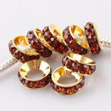 PICK !Multi-styles Crystals European Big Hole Spacer Beads DIY making bracelet