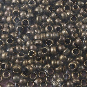 800 Pcs 2.4mm  bronze tone crimps round findings beads h0282