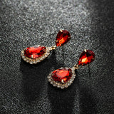 Fashion Jewelry Stud Earring crystal Diamond water drop Shaped Earring