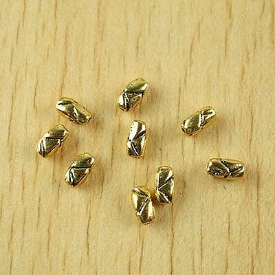 60pcs dark gold-tone tube spacer beads h2018