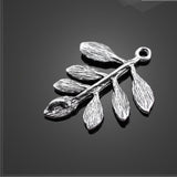 Factory price 20 PCS/Lot 25.8mm*31.2mm antique silver plated small metal diy handmade tree leaves charms