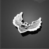 Factory price 3 PCS/Lot 35.1mm*27.1mm suspension metal Antique Silver Plated Wing Heart Charm For Jewelry Making